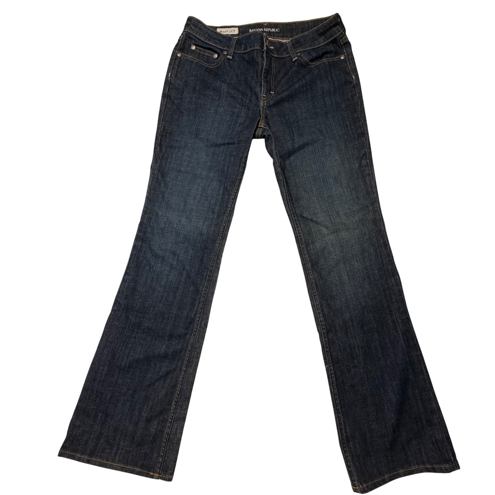 Banana Republic Womens Bootcut Jeans Dark Wash Stretch Denim Size 10 Y2K